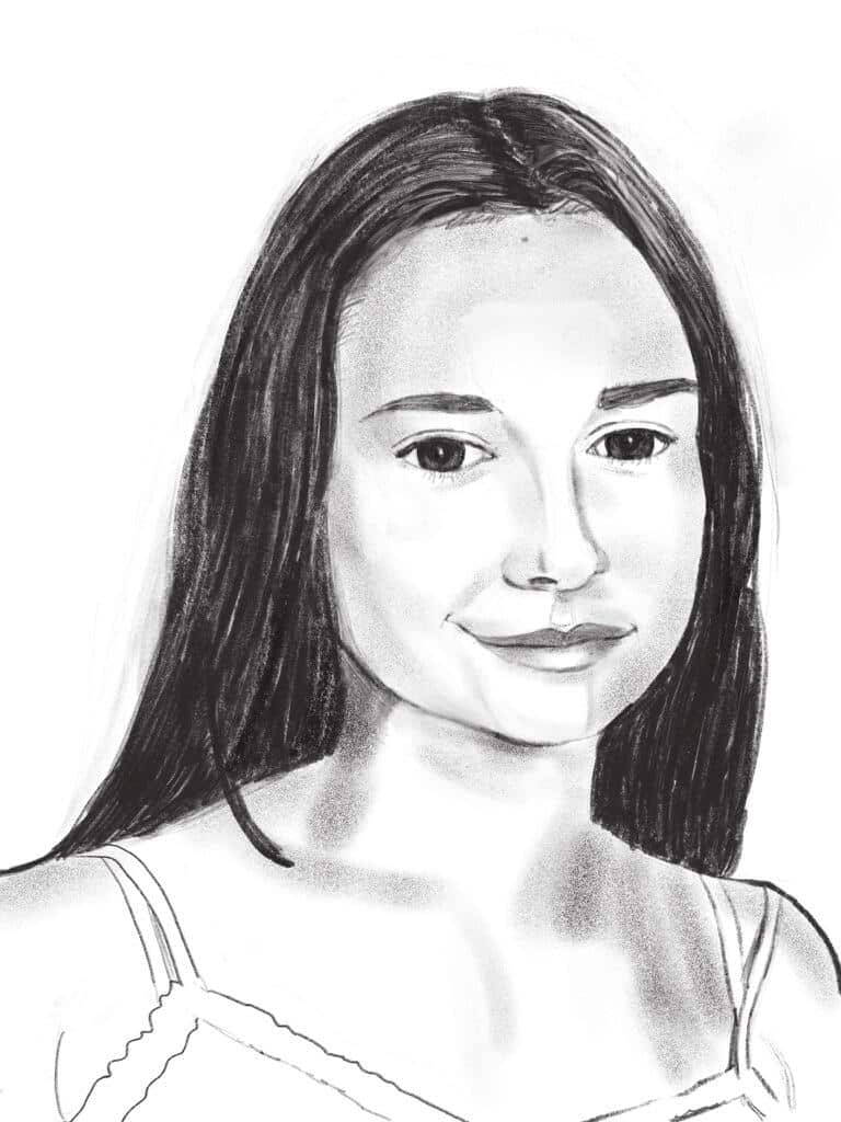 Portrait crayon digital