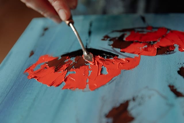 peinture acrylique couteau