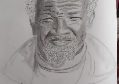 Portrait crayons graphite