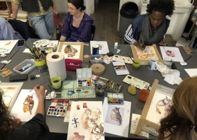 cours aquarelle animaux
